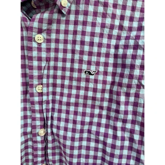 Lot of 3 Vineyard Vines Shirts Boys Large 16 Long Sleeve Whale Shirt Plaid - Picture 3 of 15